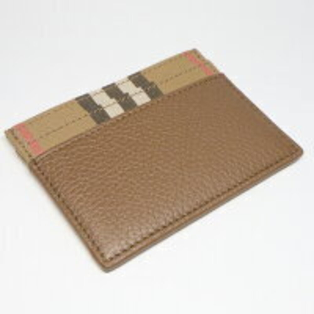 Burberry Sandon Grainy Leather Card Wallet Brown
